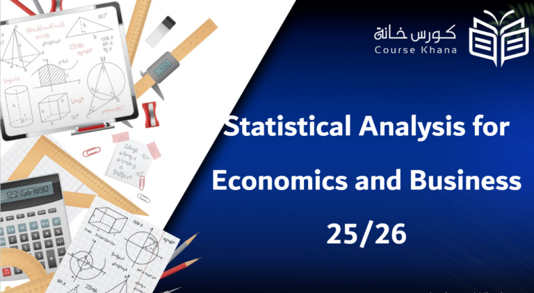 Statistical Analysis for Economics and Business 25/26